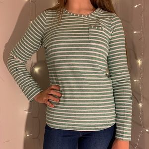 Lands' End Striped Pocket Shirt